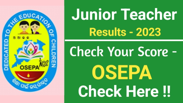 OSEPA Odisha Junior Teacher Recruitment 2023 Notification Out, 20,000  Vacancy, Apply Online Form - All Jobs For You